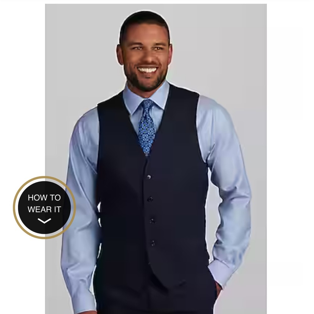 Joseph Abboud Vest Blue size XL